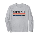 Zeigen Sie Ihren Northville, MI Heimatown Pride mit diesem Retro 70er Jahre Langarmshirt