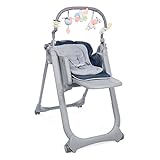 CHICCO HOCHSTUHL POLLY MAGIC RELAX - inkl. Sitzverkleinerer und Spielbogen, geeignet ab der Geburt, 4 Rollen, 8fach höhenverstellbar. Made in Italy. INDIA INK