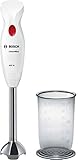 Bosch CleverMixx MSM24100 - Stabmixer - abnehmbarer Edelstahlfuß - 4 Klingen - Leistung 400 Watt - Farbe: weiß