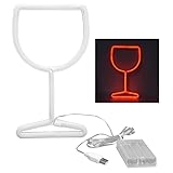 ADFBL Neonschild in Form Einer Tasse, Energiesparendes LED-Hängeschildlicht, 3D-Wandkunst-Neonschild, Dual-Stromversorgung, Dekoratives Neonlicht für die Hausbar(#2)