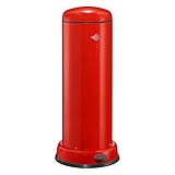 Wesco AbfallSMLR Big Baseboy Abfallsammler, Edelstahl, Rot, 38 x 38 cm