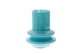 DutZ Vase Ringo | aquamarin | H 18 cm D 16 cm | mundgeblasenes Glas | besonderes Design