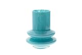 DutZ Vase Ringo | aquamarin | H 18 cm D 16 cm | mundgeblasenes Glas | besonderes Design