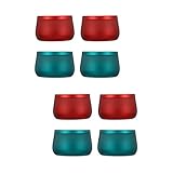 8 Stück Weihnachts-Plätzchendosen, leere Dosen, Dosen, leere Behälter, Duftkerzen, Boxen für DIY, Kosmetik, Kerzen, Pillen, trockene Aufbewahrung, Gewürze, Tee, Süßigkeiten, Partygeschenke, Geschenke