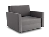 Schlafsofa Pura Midi mit Bettkasten - Polstersofa mit Schlaffunktion, Sofa, Sofagarnitur, Bettsofa, Wohnlandschaft, Couch (Grau (Suedine 06))