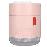 Tragbarer Mini-Luftbefeuchter, 500 Ml Snow Mountain-Luftbefeuchter, 2 Sprühmodi, Warmes Nachtlicht, Leiser Betrieb, Persönlicher Desktop-Luftbefeuchter für Babyzimmer, Reisen, Büro, Zuhause (Rosa)