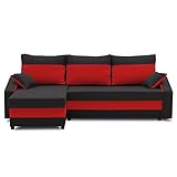 Sofini Ecksofa Hewlet mit Schlaffunktion! Best Ecksofa! Eckcouch mit Bettkasten!Best! (Haiti 17+ Haiti 18), Hewlet_dostawa, Länge: 235 cm, Breite: 140 cm, Höhe: 75 cm