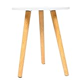 Veemoon 1 Stück Couchtisch Runder Beistelltisch Runder Beistelltisch Holz Runder Couchtisch Outdoor-Beistelltisch Runder Akzenttisch Moderner Couchtisch Runde Teetische