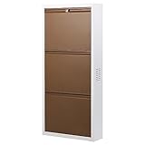 Schuhregal Schuhschrank,Schuhschrank mit 3 Schubladen,Schuhkipper für Flur Eingangsbereich,in Schlichter Optik,platzsparend,Ideal für den Flur,Elegant,Praktisch. (Color : Brown)