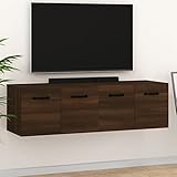 ZEYUAN Wandschränke 2 STK, Hängeschrank, Fernsehschrank, Sideboard Hängend, Tv Cabinet, Sideboard Tv Lowboard, Braun Eichen-Optik 80x35x36,5cm Holzwerkstoff