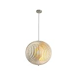 Hölzerner Kronleuchter, Persönlichkeit, kreative Pendelleuchte für Café, Yoga, Esszimmer, Nachttischlampe, Massivholz, Bar-Kronleuchter, Deckenleuchte, Holz, 40 cm