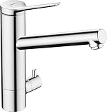 hansgrohe Küchenarmatur Zesis M33, Wasserhahn Küche mit Auslauf Höhe 200 mm, energiesparend, schwenkbar, mit Geräteabsperrventil, 1 Strahlart, Chrom