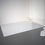 Schulte Duschwanne Mattweiß DWM-Tec 90 x 140cm, Mineralwerkstoff, Oberfläche aus Steinstruktur, barrierefrei, extraflach, geringes Eigengewicht