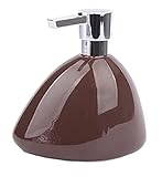 Seifenspender Spülmittelspender 16,5 Oz Seifenspender Aus Keramik Für Badezimmer, Nachfüllbarer Flüssigseifenspender Lotionspender (Color : Brown, Size : 490ml)