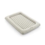 GOPLUS Tragbares Kinderluftbett, aufblasbares Reisebett, 2 in 1 Kinderluftmatratze, aufblasbare Matratze, für Reisen Übernachtungen Camping, mit Hochgeschwindigkeitspumpe Tasche, 165,5 x 111,5 cm