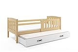 interbeds Doppelbett Jacob, 190 x 80, Kiefernholz, mit Matratze aus Schaum und Lattenroste gratis.