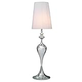 riess-ambiente.de Edle Lampe Design Stehleuchte LUCIE Leuchte weiß 160cm Stehlampe Metall Lampenschirm Weiß Textilschirm