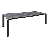 riess-ambiente.de Ausziehbarer Esstisch X7 180-240cm Granit Marmor Optik Keramikplatte ausziehbar Tisch Konferenztisch Bürotisch Küchentisch