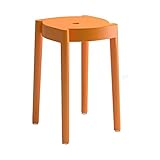 Esszimmerstühle, Kunststoff, hoher Hocker, runder Haushaltshocker, stapelbarer Esszimmerhocker, Tischbank, einfache Hocker, modischer kreativer Bankhocker