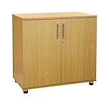 MMT Furniture Ltd buche aufbewahrungsschrank – mehrzweckschrank - 2 türiger Büroschrank - Akten Büroschrank mit einlegeböden – abstellschrank (80D x 45W x 73H inches)