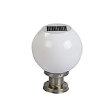 Solar-Säulenscheinwerfer, LED-Rasenpfostenlampe, wasserdichte runde Wandleuchte für den Außenbereich, europäische wasserdichte Zaun-Gartentor-Licht, Straßenlaterne, Säulenlampe, Terrassensäule, V