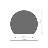 Schindler + Hofmann PU075-1B7-gg Bodenplatte B7 Kreisabschnitt gussgrau pulverbeschichtet 1100 x 950 mm