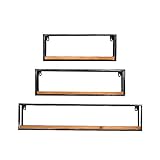 HLL Regale Schwimmdock, Wand Unti Nordic Schmiedeeisen Massivholz-Wandregal Regalwand Bücherregal Kreative Wand Hängende Dekoration Hängen