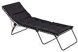 Lafuma Siesta Aircomfort Liege mit Stahlrohr, gepolstert, Schwarz