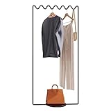 Garderobenständer Nordic Fashion Metall Kleiderständer Zum Aufhängen Von Kleidung, Einzigartige Wellenförmige Kleiderstange, Freistehender Kleiderablage Für Schlafzimm(Size:110X40X168CM,Color:Schwarz)