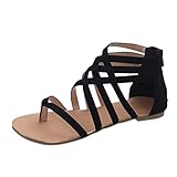 Sandalen Damen 43 Braun Keilabsatz Große Größe Atmungsaktive Sommerschuhe Damen 43 Plateauschuhe Ledersandalen Espadrilles Sommer Schwarz Schuhe Schlappen Teenager Mädchen