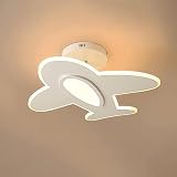 ARPET Moderne Deckenleuchte for Deckenmontage, LED-Cartoon-Kinderflugzeug-Deckenleuchten mit Acryl-Lampenschirm, 40 W, Kinderzimmer-Leuchten for Kindergarten, Wohnzimmer, Arbeitszimmer, Hängelampe (S