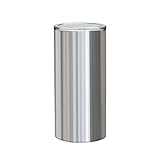 Outdoor Trash cans Stainless Steel Vertical Trash Can Swing Lid Design Commercial Waste Paper Basket for Hotel Lobbies Shopping Malls Elevators Etc.