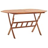 BULANED Klappbarer Gartentisch, Bartisch, Balkontisch, Balkonmöbel Kleiner Balkon, Balkon Tisch, Beistelltisch, 135 x 85 x 75 cm Massivholz Akazie