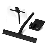 MYRER Duschabzieher Set Silikon, Fensterabzieher schwarz 23cm mit Haken - Abzieher Dusche für Badezimmer, Spiegel, Fliesen & Glas Fensterputzer, kein Kleben & kein Bohren