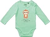 Kleckerliese Baby Body Langarm Motiv Born 2022 2023 2024 personalisiert Tiere Tiermotiv Faultier Pfeil Wunschname Name Jahr Zahl Vintage Sprüche Jungen Mädchen, DustyMint,68