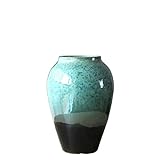 Dekorative Vase Keramik Vase Home Ornament Getrocknete Blumen Arrangement Vase Wohnzimmer Korridor Boden Vase Grün Minimalistische Ornament Dekoration Vase
