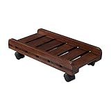 GRFIT CPU Ständer Desktop Pc. Turmhalterwagen, Holz Pc. Turm Bodenstand. Zentralprozessor Stehwagen mit Rädern unter Schreibtisch (braun) CPU Tower Ständer (Color : Rood, Size : S)