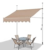 Balkon Markise, Einziehbare Markise, Sonnenschutz für Garten Terrasse Balkon und Fenster, Leicht zu Bewegen (Color : A, Size : 200CM/78.8IN)