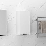 LAPOOH Wand-Badschrank, Bad Kommode, Badezimmer Möbel, Badzimmer Schrank, Bad Schrank, Hängeschrank, Wandschrank, Hochglanz-Weiß 32x20x67 cm