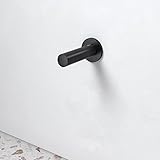KEUCO Ersatz-Rollenhalter aus Metall inkl. Montageset zum Kleben, ohne Bohren, schwarz, Rollenhalter, Toilettenpapierhalter, Reva Black Selection