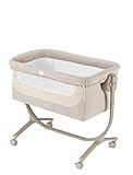 CAM 2 in 1 Beistellbett & Babywiege CULLAMI | höhenverstellbares Babybett | praktisch & schön| hochwertige Materialien - Made in Italy | flexibler Stubenwagen (Herzchen Beige)