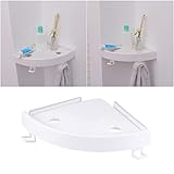 Alipis Duschzubehör Kleine Küche Badezimmer Wand-Eckregal Starke Saugkraft Dreieckige Aufbewahrungsregale Rack-Aufbewahrung Und Organisation Für Badezimmer Wohnheim Küche (Weiß)