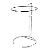 Hebetisch Im Retro-Stil, Transparent, Runde Form, Kompakt, aus Metall, Glas, Dekorativ, Praktisch, Couchtisch, Teetisch