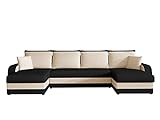 Ecksofa Kristofer U, Design Eckcouch Couch mit Schlaffunktion! DREI Bettkasten! Wohnlandschaft! Bettfunktion! U-Form Sofa! Seite Universal! Farbauswahl! (Mikrofaza 0015 + Mikrofaza 0031.)