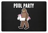 Pool Party - Coole Leute, Partybesucher, Party Faces, Feiern, Feste, Jungen, Männer, Herr - Fußmatte