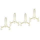 NUOBESTY 2 Stück 4 Kunststoff-Geschirrständer Foto-Staffelei-Ständer Weißer Bilderrahmen Metall-Ständer Tisch-Staffelei-Ständer Metall-Halter Eisen-Staffelei-Platte Display