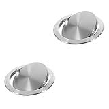 DOITOOL 2 Stück Tisch-Mülleimer Metall-Mülleimer Mini-Mülleimer Küchen-Mülleimer Auto-Mülleimer Bronze Badezimmer-Mülleimer Mülltülle Automatische Klappe Mülltülle