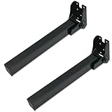 2 Stück Tischbeine Klappbar Kurz Eckig, Klappbare SofafüßE KlappbettfüßE, 14-50cm erhältlich (Schwarz, H 50cm)