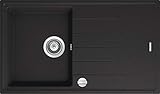 Victory S780 Granitspüle 78x50cm Küchenspüle Einbau Spülbecken ab 45/50er Schrank inkl. Drehexcenter Made in Germany (black)