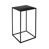 Metall Blumenständer Ständer für Blumentopf Modernes Loft Industriell Plant Stand (Schwarz), 40Hx24x24 cm